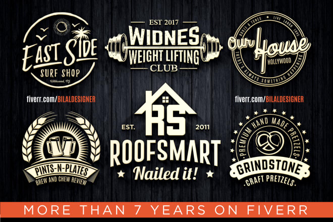 I will do vintage, retro badge, outdoor, or business logo design