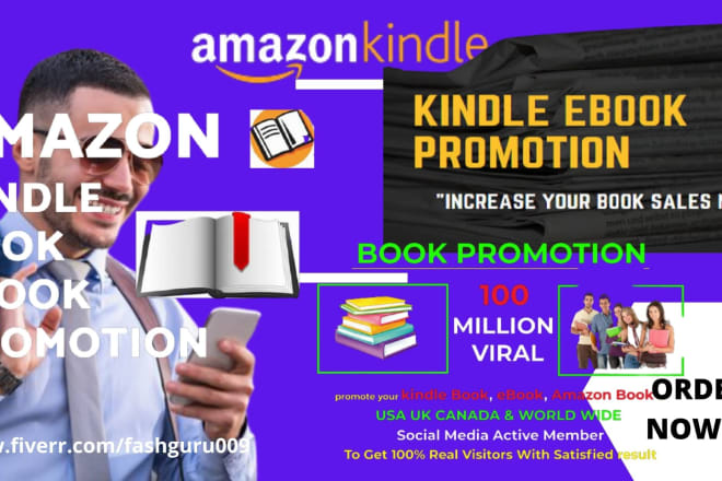 I will do web based media amazon kindle book marketing, ebook KDP link promotion