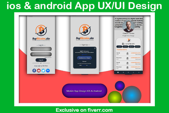I will do your app ux ui design, mobile app design expert