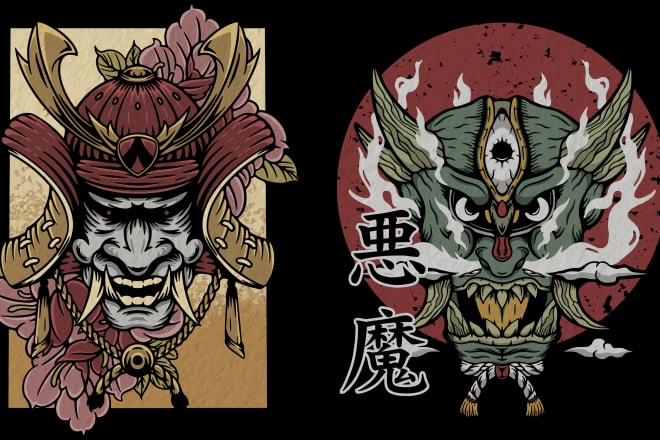 I will draw an epic japanese art for your brand