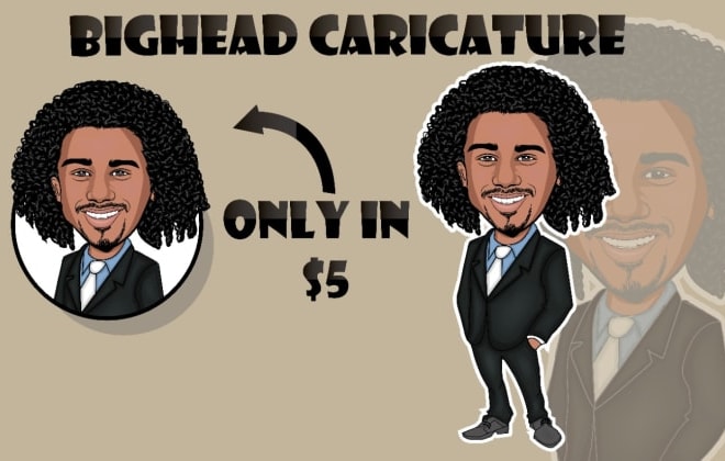 I will draw cartoon caricature with outstanding bighead in 24 hours
