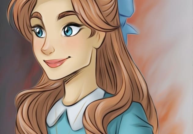 I will draw cartoon portrait in disney style or character