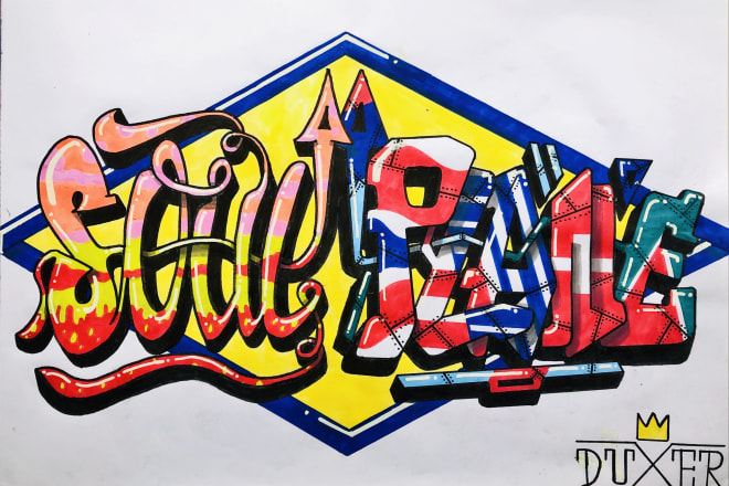I will draw cool graffiti logo, banner, you name it