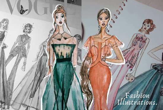 I will draw fashion illustrations and design trendsetting oufits