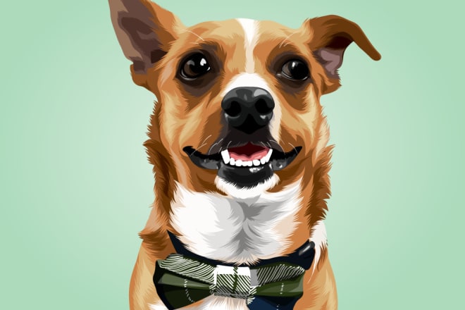 I will draw high quality vector for your pet or any animals