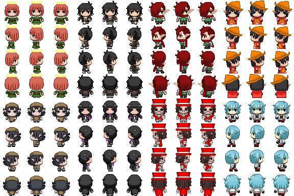 I will draw rpg sprites and battle sprites for games