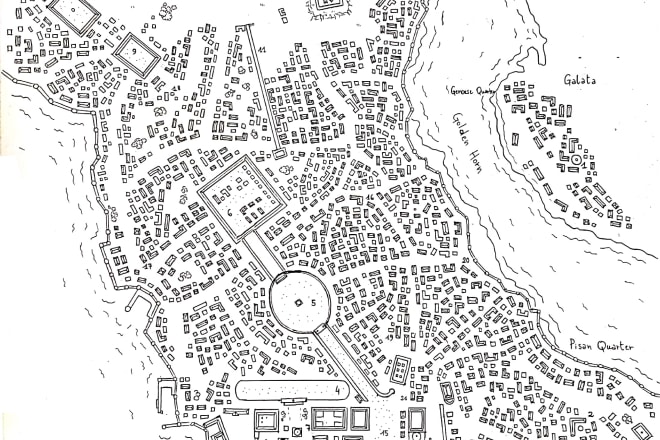 I will draw the map of your rpg town or city full of details