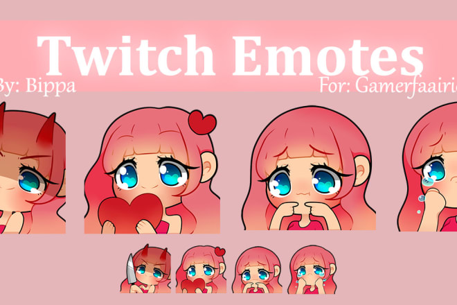 I will draw twitch and discord emotes