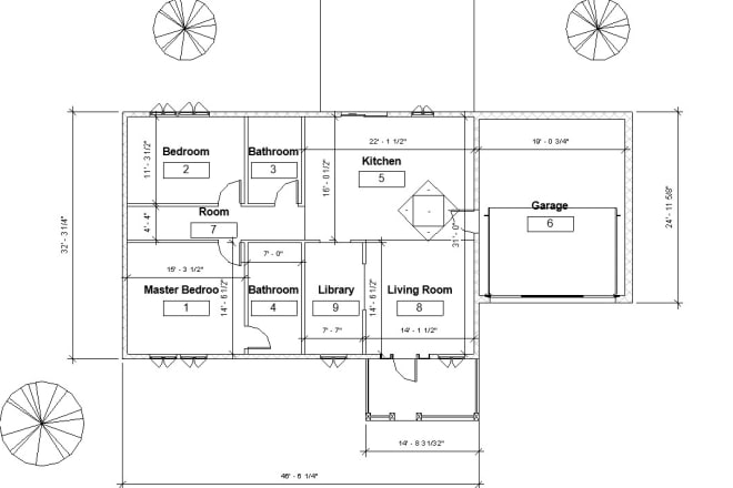 I will draw your 2d architectural floor plans