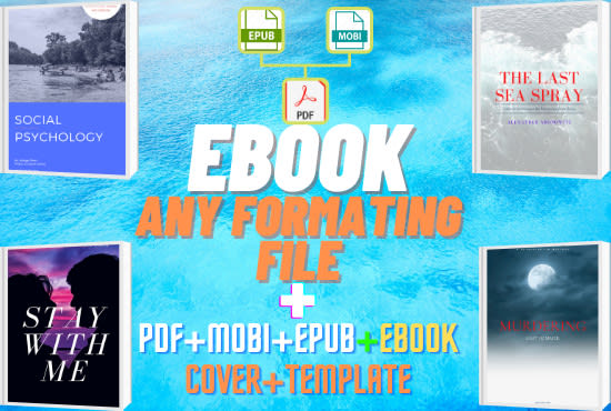 I will ebook best formatting and design best e template, top cover