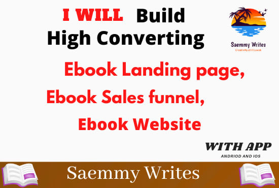 I will ebook landing page, ebook website, ebook salesfunnel