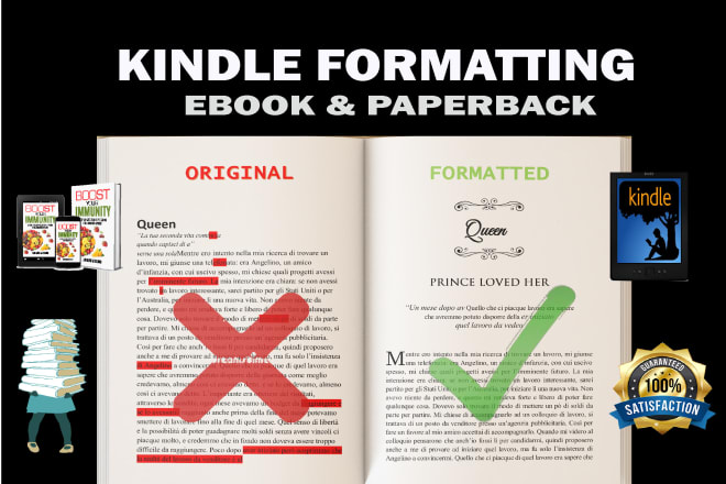 I will expert kindle formatting ebook book formatting paperback layout design for kdp