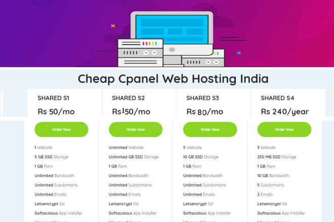 I will fast web hosting at cheap at just 50 rupees per month