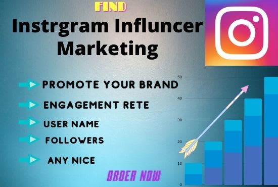 I will find best instagram influencer for your good job