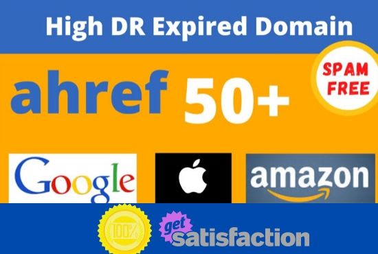 I will find expired domains with DR 50 plus authority