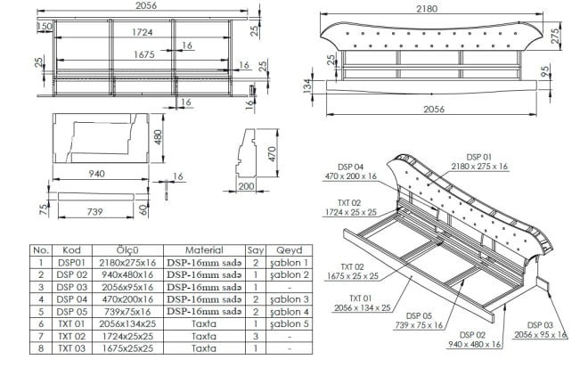 I will firniture design and constructor