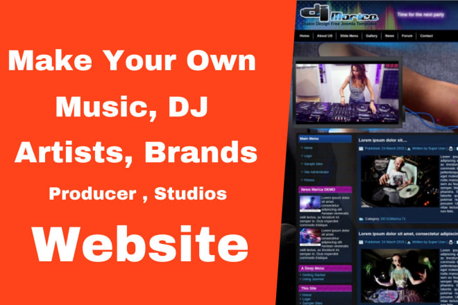 I will fix or build audio, dj,artist,studio,video,producer,bands music website