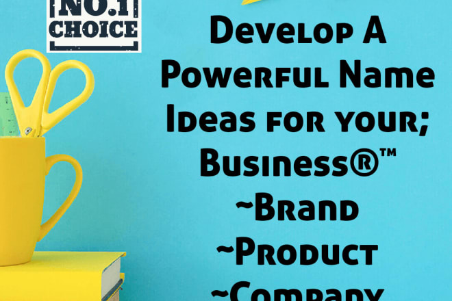 I will generate business name, domain research, logo, trademark