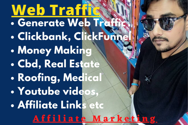I will generate web traffic or clicks or promo