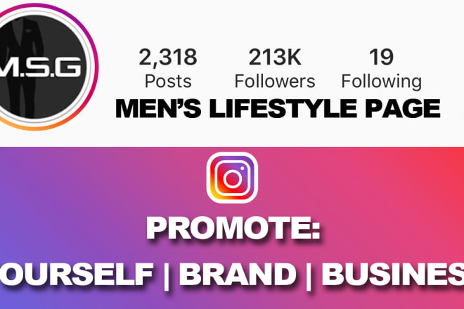 I will give 220k instagram shoutout on men page