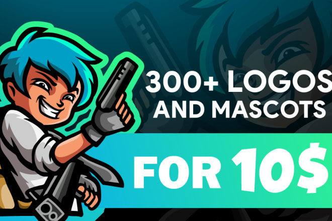 I will give you 300 cartoon characters and mascot logo design