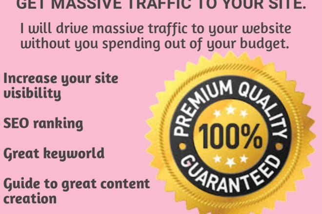 I will guide you on how to drive massive traffic to your website easily