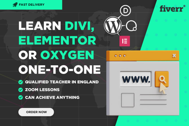 I will help you learn wordpress divi elementor oxygen development