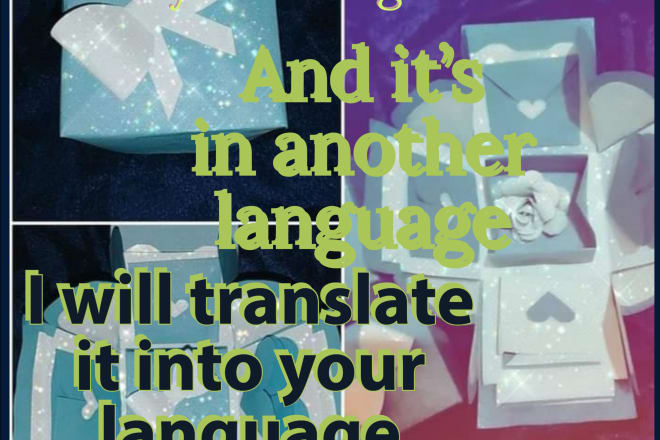 I will if you want a translation of your book I am here