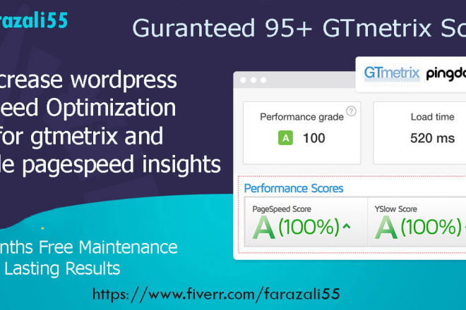 I will increase wordpress speed optimization with gtmetrix, google pagespeed