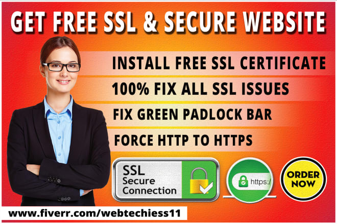 I will install free ssl certificate, fix ssl wordpress security https within 24 hours