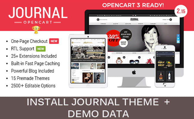 I will install journal theme, demo data required for the theme
