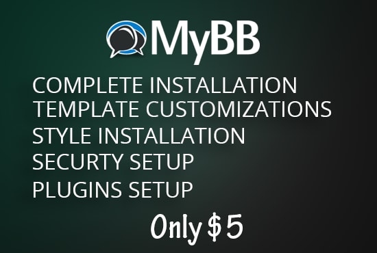 I will install mybb forum and customize it
