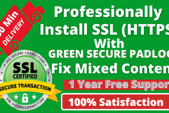 I will install ssl certificate in your webserver or website