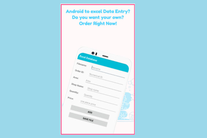 I will make custom android data entry app