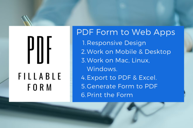 I will make fillable web based custom form and auto convert it to pdf