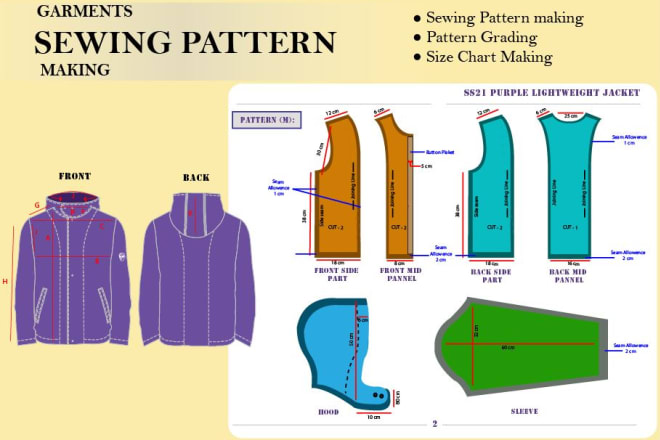 I will make garments sewing pattern