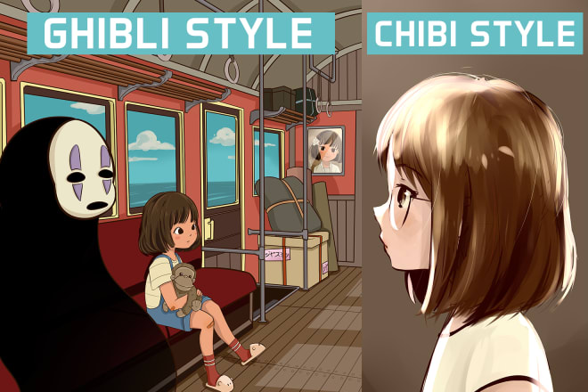 I will make ghibli or chibi style from your request