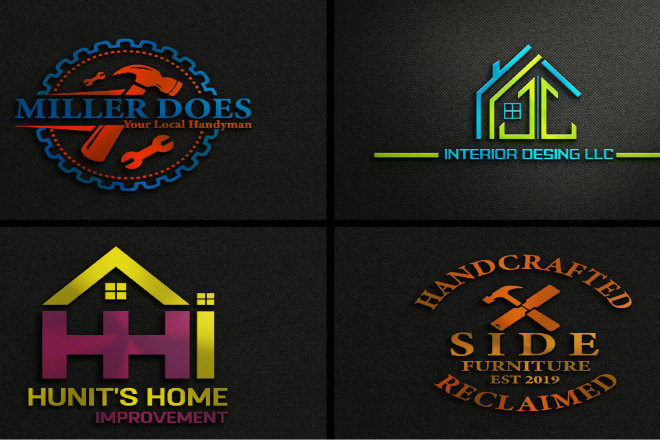 I will make home repair, remodeling, roofing, and hvac installer logo