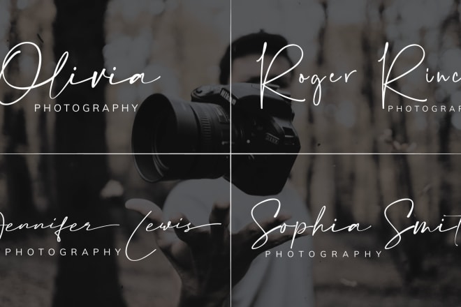 I will make photography signature logo for you