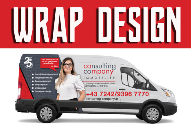 I will make super wrap design for you van, vehicle and vinyl wraps