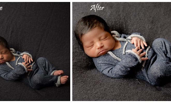 I will newborn and baby photoshop editing, retouching