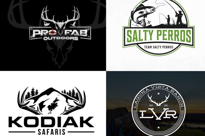 I will outdoor hunting and fishing business logo