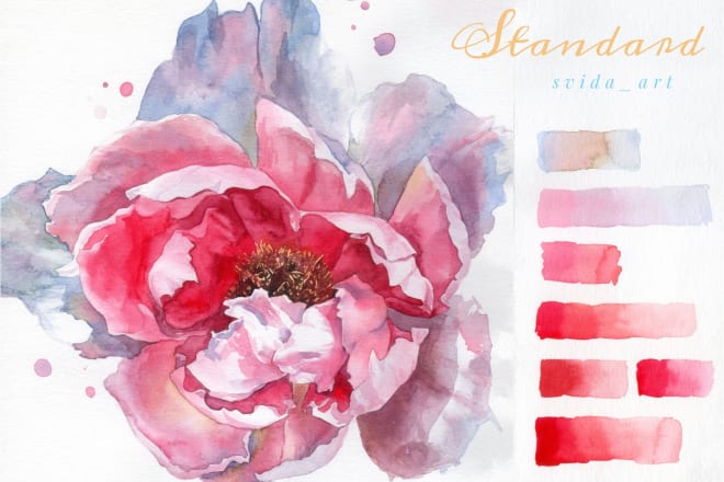 I will paint watercolor botanical illustration of flowers, plants, fruits