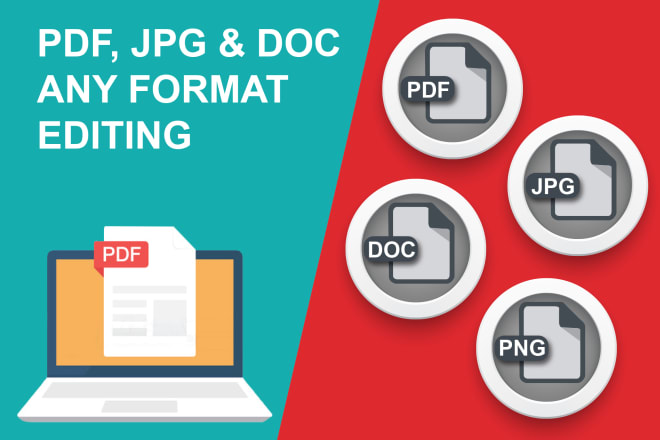 I will pdf, jpg, doc, png editing and scan file in photoshop