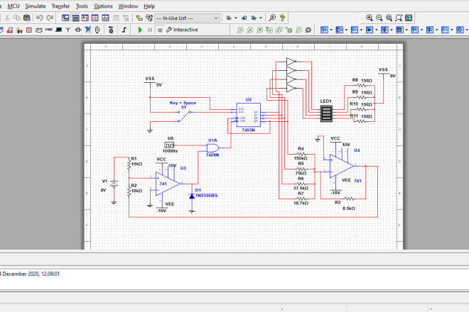 I will perform multisim and vhdl analysis and designs