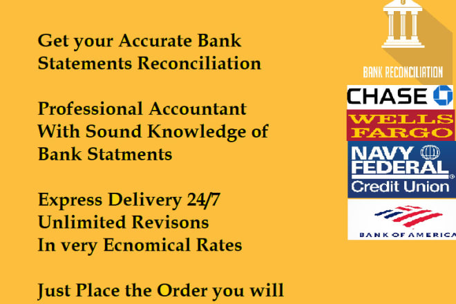 I will prepare original bank statement reconciliation