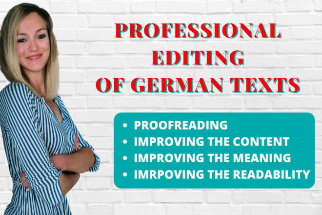 I will professionally edit your german text in a lektorat