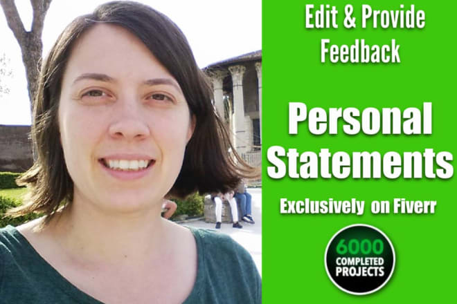 I will professionally edit your personal statement