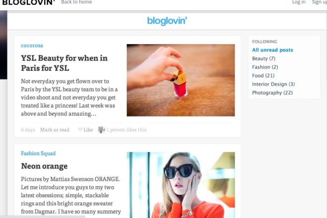 I will promote your blog article on bloglovin