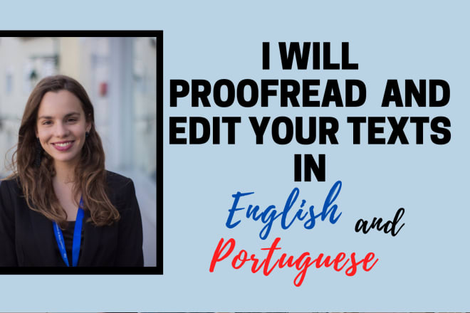 I will proofread your documents in english and portuguese
